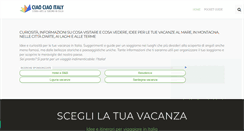 Desktop Screenshot of ciaociaoitaly.net
