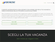 Tablet Screenshot of ciaociaoitaly.net